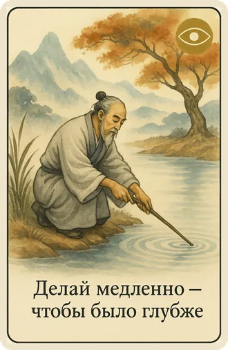 Карта «Делай медленно — чтобы было глубже»