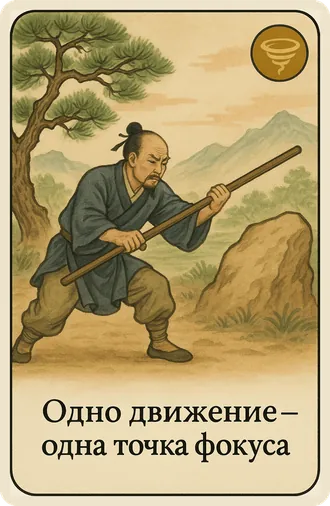 Карта «Одно движение — одна точка фокуса»