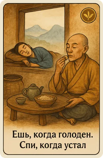 Карта «Ешь, когда голоден. Спи, когда устал»
