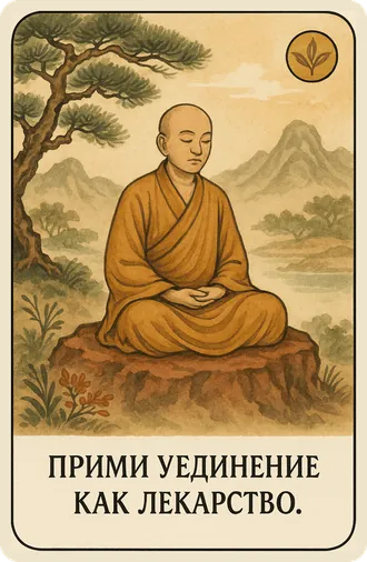 Карта «Прими уединение как лекарство»